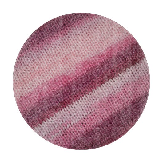 Gebreide stof textuur, paarse-roze abstract. snijplank (Voorkant)