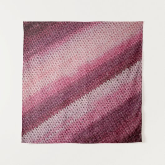 Gebreide stof textuur, paarse-roze abstract. wandkleed (Voorkant)
