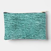 Gebreide Teal Print Make-uptas Etui (Achterkant)