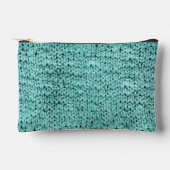 Gebreide Teal Print Make-uptas Etui (Voorkant)