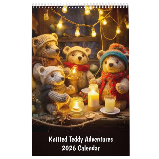 Gebreide Teddy Avonturen – 2026 Kalender (Hoes)