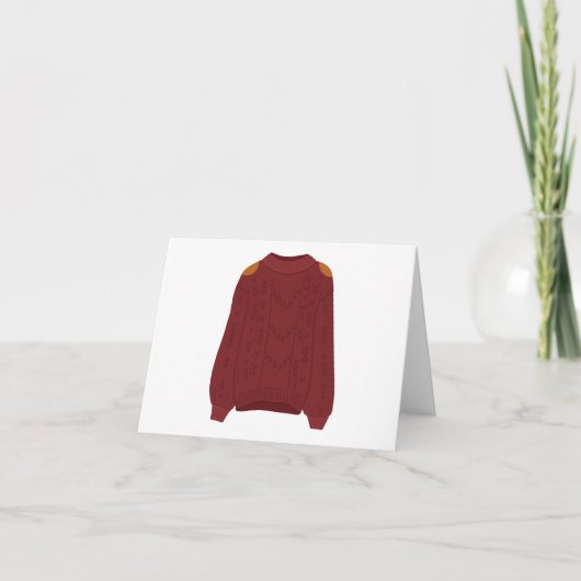 Gebreide trui bedankkaart (Voorkant)