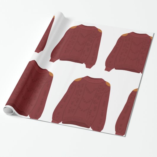 Gebreide trui cadeaupapier (Uitgerold)