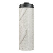 Gebreide trui gezellige trui geborduurde initialen thermosbeker (Voorkant)