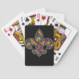 GEBREIDE UITZIENDE MARDI GRAS FLEUR DE LIS POKERKAARTEN