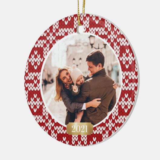 Gebreide versiering keramisch ornament (Links)