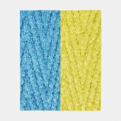 Gebreide vlag van Oekraïne Fleece Deken (Voorkant)
