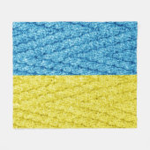 Gebreide vlag van Oekraïne Fleece Deken (Voorkant (Horizontaal))