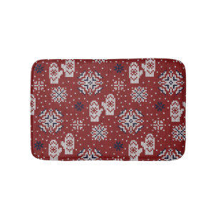 Gebreide winter kerst decoratief patroon badmat