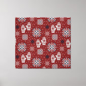 Gebreide winter kerst decoratief patroon canvas afdruk (Voorkant)