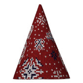 Gebreide winter kerst decoratief patroon feesthoedjes (Rechts)