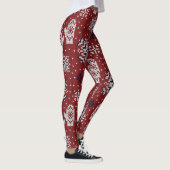 Gebreide winter kerst decoratief patroon leggings (Rechts)