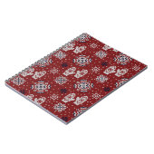 Gebreide winter kerst decoratief patroon notitieboek (Linkerzijde)