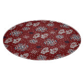 Gebreide winter kerst decoratief patroon snijplank (Hoek)