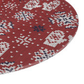 Gebreide winter kerst decoratief patroon snijplank (Hoek)