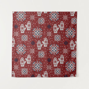 Gebreide winter kerst decoratief patroon wandkleed