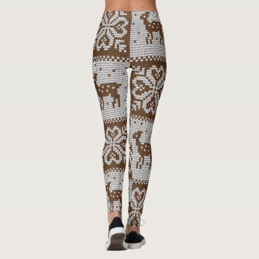 Gebreide winterherten:  dessin. leggings (Achterkant)