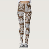 Gebreide winterherten:  dessin. leggings (Voorkant)