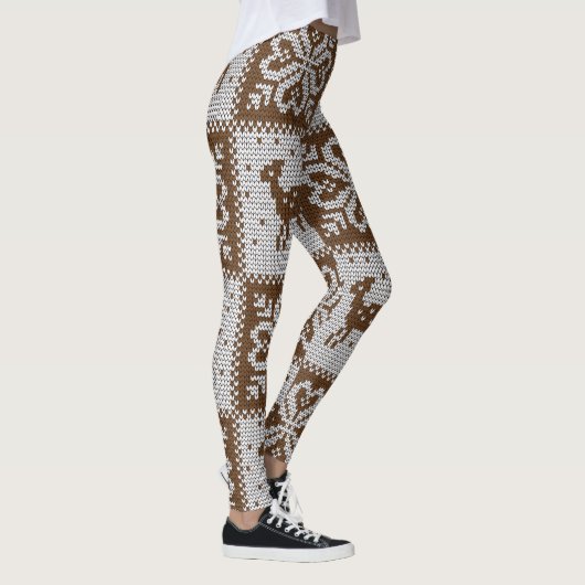 Gebreide winterherten:  dessin. leggings (Rechts)