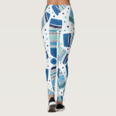 Gebreide winterkleding: Gezellig naadloos patroon. Leggings (Achterkant)