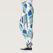 Gebreide winterkleding: Gezellig naadloos patroon. Leggings (Links)