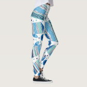 Gebreide winterkleding: Gezellig naadloos patroon. Leggings (Rechts)