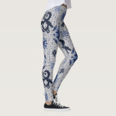 Gebreide winterpinguïns decoratief patroon leggings (Rechts)