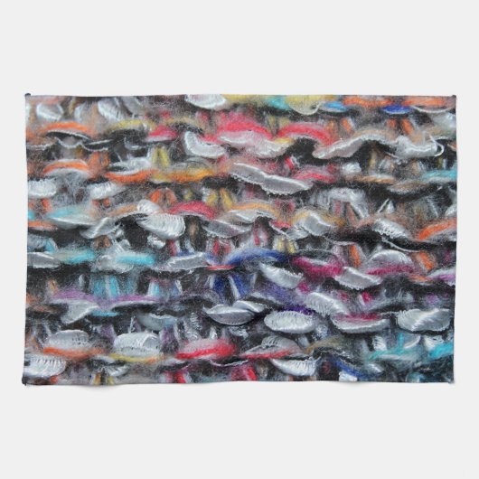 Gebreide wollen garen kleurrijk theedoek (Horizontaal)