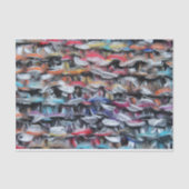 Gebreide wollen garen kleurrijk tissuepapier (Voorkant)