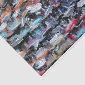 Gebreide wollen garen kleurrijk tissuepapier (Detail)