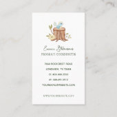 Gebreide Woodland Beer Fun Kinderopvang Kinderdagv Visitekaartje (Achterkant)