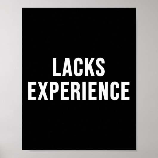 Gebrek aan ervaring poster (Voorkant)