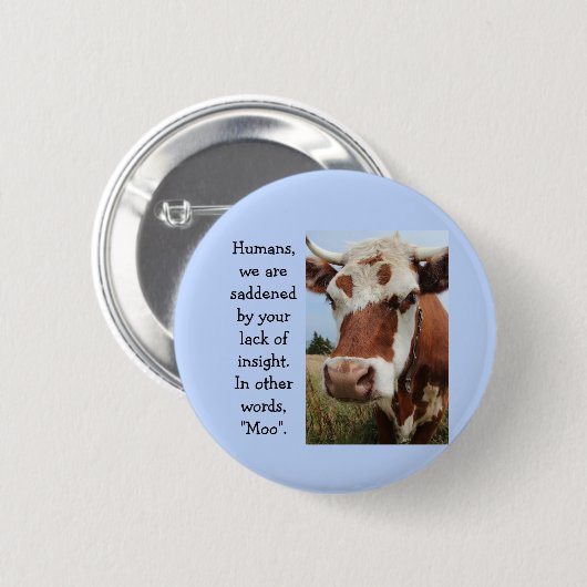 Gebrek aan inzicht ronde button 5,7 cm (Voorkant /achterkant)