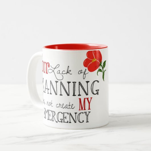 Gebrek aan Mok van planning (Voorkant links)