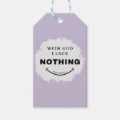 Gebrek aan niets cadeau Label Cadeaulabel (Voorkant)