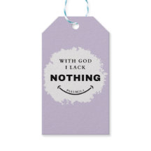 Gebrek aan niets cadeau Label