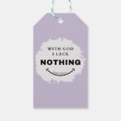 Gebrek aan niets cadeau Label Cadeaulabel (Achterkant)