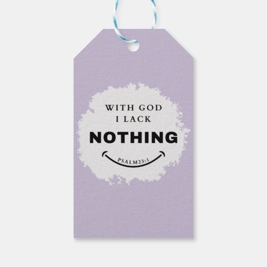 Gebrek aan niets cadeau Label Cadeaulabel (Achterkant)