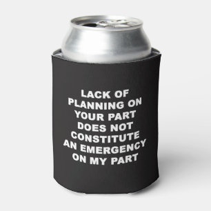 Gebrek aan planning blikjeskoeler