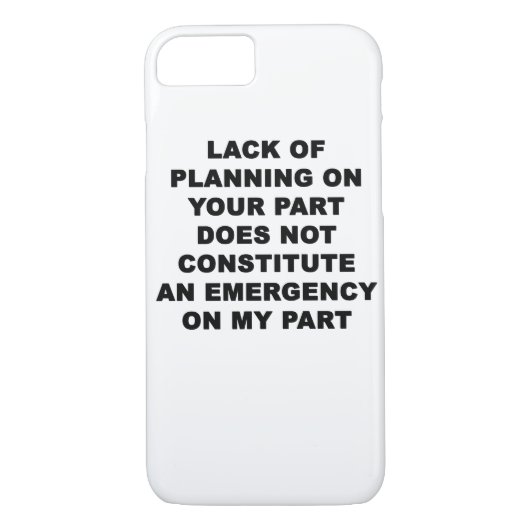 Gebrek aan planning Case-Mate iPhone case (Achterkant)