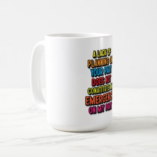 GEBREK AAN PLANNING KOFFIEMOK (Voorkant links)