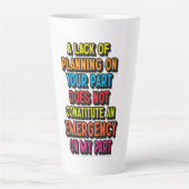 GEBREK AAN PLANNING LATTE MOK (Voorkant)