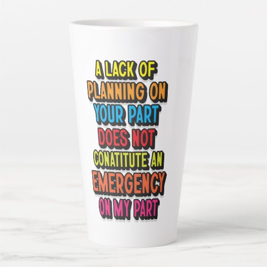 GEBREK AAN PLANNING LATTE MOK (Voorkant)