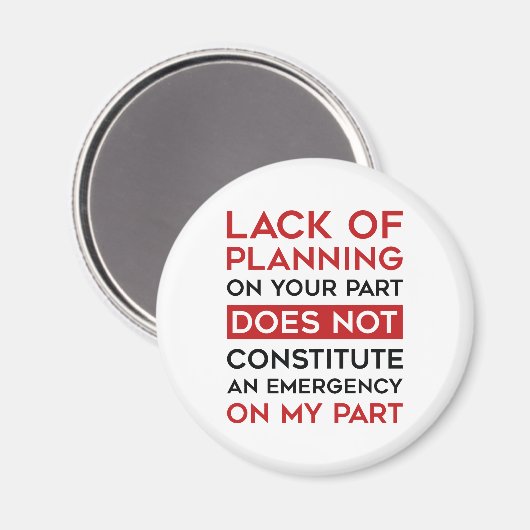 Gebrek aan planning magneet (Voorkant / Achterkant)