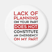 Gebrek aan planning magneet (Voorkant)