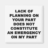 Gebrek aan planning magneet (Voorkant)