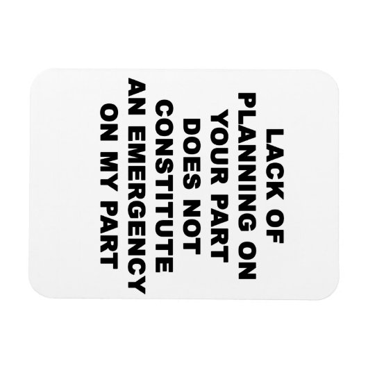 Gebrek aan planning magneet (Horizontaal)