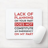 Gebrek aan planning muismat (Met muis)