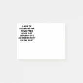Gebrek aan planning post-it® notes (Voorkant)