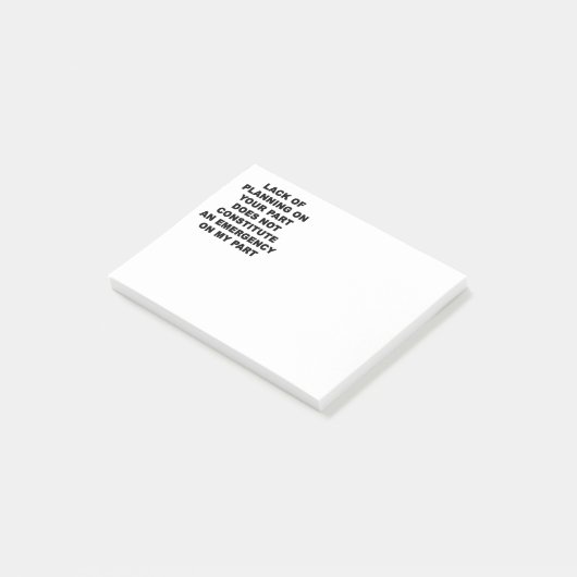 Gebrek aan planning post-it® notes (Schuin)